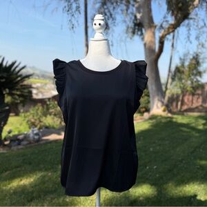 Maurices Satin Ruffle Sleeve Top